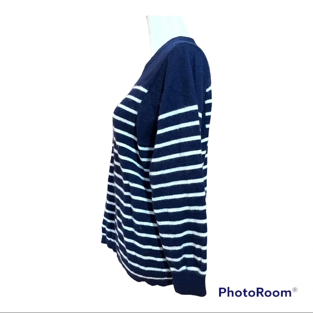 J.Crew Italian Cashmere Striped Sweater Size Small